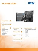 Płyta główna MSI PRO H610M-E mATX DDR4 HDM obsługuje 12 gen Intel