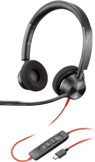 Słuchawki POLY Blackwire 3320 Stereo USB-C/A profesjonalne wygodne