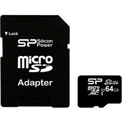 Karta pamięci microSDXC Silicon Power Elite 64GB 100 80 MB/s z adapterem