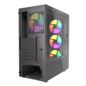Obudowa Gembird Fornax 4300 ATX czarna gamingowa z podświetleniem ARGB
