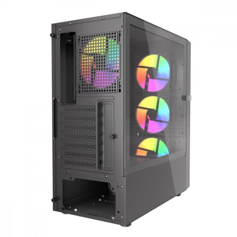 Obudowa Gembird Fornax 4300 ATX czarna gamingowa z podświetleniem ARGB