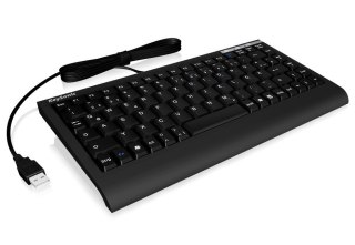 KEYSONIC Klawiatura ACK-595C+ mini USB przewodowa cicha kompaktowa