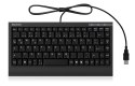 KEYSONIC Klawiatura ACK-595C+ mini USB przewodowa cicha kompaktowa