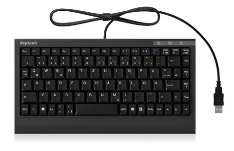 KEYSONIC Klawiatura ACK-595C+ mini USB przewodowa cicha kompaktowa