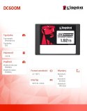 Dysk SSD Kingston DC600M 1920GB SATA 3 560MBs wbudowane zabezpieczenie