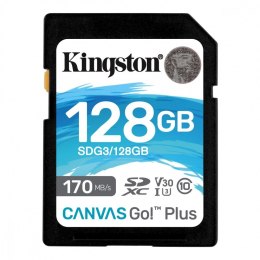 Karta pamięci Kingston SD 128GB Canvas Go Plus 170MB/s U3 V30 szybka