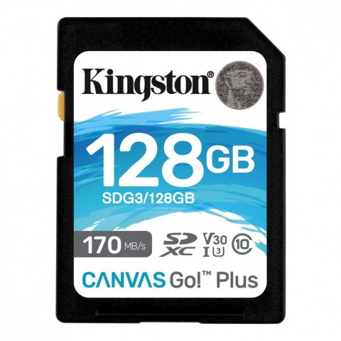 Karta pamięci Kingston SD 128GB Canvas Go Plus 170MB/s U3 V30 szybka