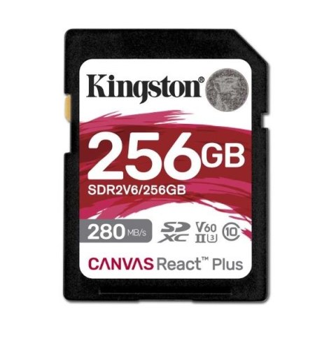 Karta pamięci Kingston Canvas React Plus 256GB UHS-II 4K szybka V60
