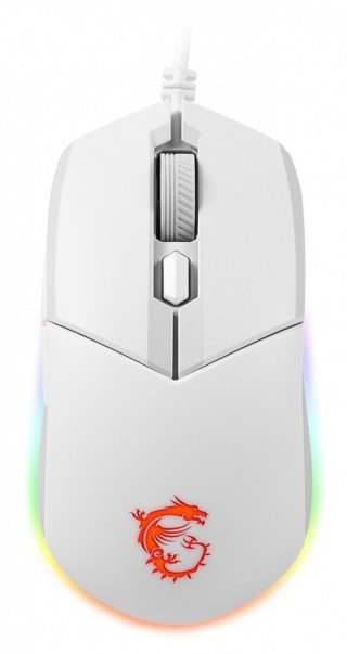 Myszka MSI Clutch GM11 przewodowa biała z RGB dla graczy