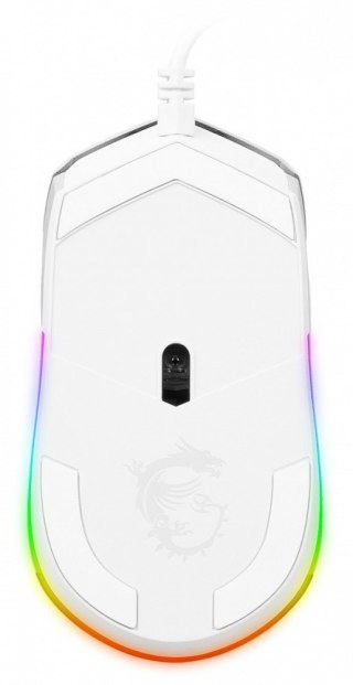 Myszka MSI Clutch GM11 przewodowa biała z RGB dla graczy
