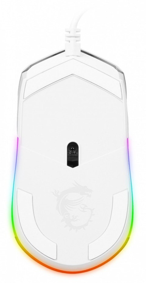 Myszka MSI Clutch GM11 przewodowa biała z RGB dla graczy