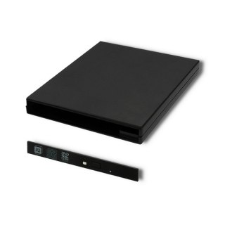 Obudowa Qoltec na napęd optyczny CD/DVD SATA USB 2.0 9.5mm z aluminium