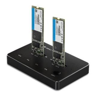 Qoltec Stacja dokująca 2x SSD M.2 SATA USB typ C wydajna