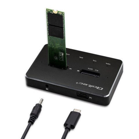 Qoltec Stacja dokująca 2x SSD M.2 SATA USB typ C wydajna