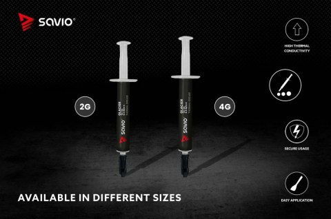 Pasta termoprzewodząca Savio Glacier TG-02 8.5 W/mK 2g łatwa w aplikacji