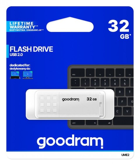 Pendrive GOODRAM UME2 32GB USB 2.0 biały szybki pamięć