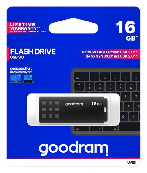Pendrive GOODRAM UME3 16GB USB 3.0 czarny szybki