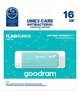 Pendrive GOODRAM UME3 Care 16GB USB 3.0 antybakteryjny miętowy