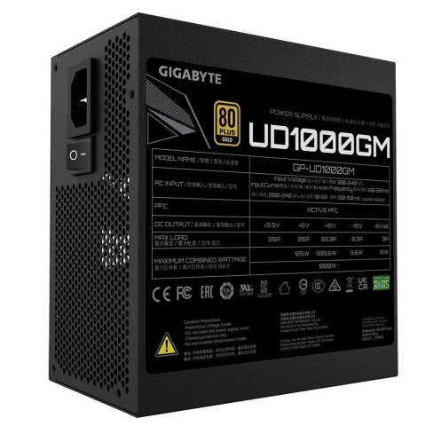Zasilacz Gigabyte UD1000GM 1000W modularny 80PLUS GOLD ATX