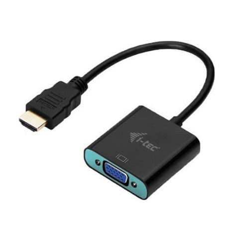 I-tec Adapter kablowy HDMI do VGA czarny 15 cm z obsługą 1080p