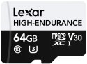 Karta microSD Lexar High Endurance 64GB C10 A1 U1 V30 100MB/s