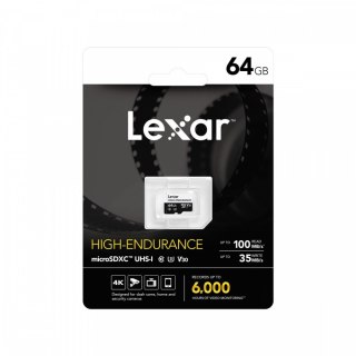 Karta microSD Lexar High Endurance 64GB C10 A1 U1 V30 100MB/s