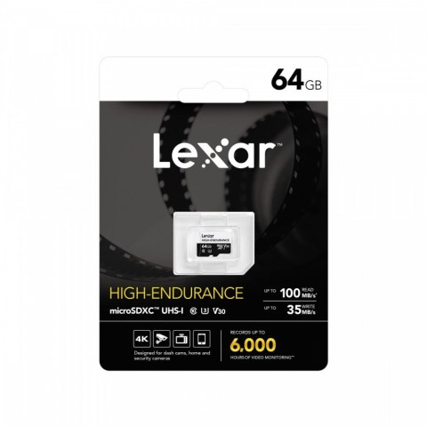 Karta microSD Lexar High Endurance 64GB C10 A1 U1 V30 100MB/s