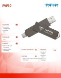 Dysk zewnętrzny SSD Patriot PVP30 2TB 1000 MB/s USB 3.2 kompaktowy szary