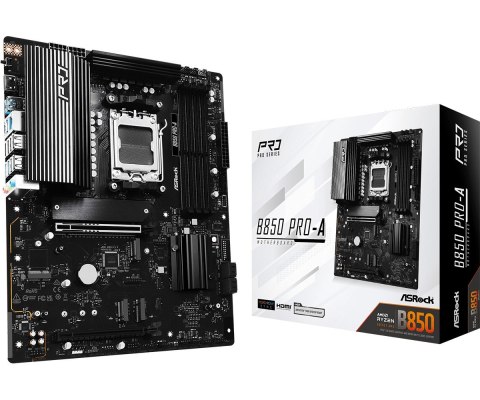 Płyta główna ASRock B850 PRO-A AM5 4DDR5 ATX z RGB i WiFi 2.5 Gb/s