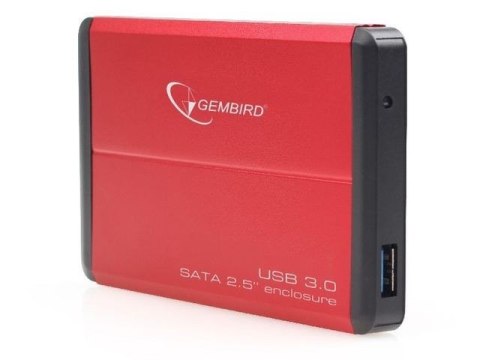 Gembird Kieszeń zewnętrzna HDD 2.5'' SATA USB 3.0 szybka czerwona obudowa
