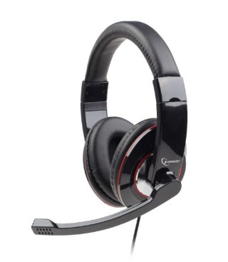 Gembird Słuchawki z mikrofonem MHS-U-001 USB czarne stereo