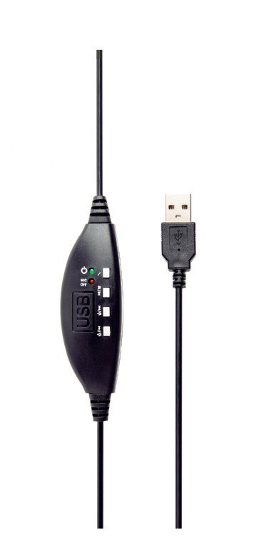 Gembird Słuchawki z mikrofonem MHS-U-001 USB czarne stereo