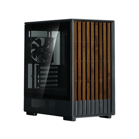 Zalman Obudowa P10 NAMU mATX Mini Tower czarna stylowa z panelem szklanym
