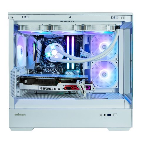 Obudowa Zalman P30 V2 MicroATX Mini Tower Biała z 3 Wentylatorami RGB