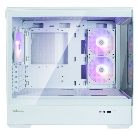 Obudowa Zalman P30 V2 MicroATX Mini Tower Biała z 3 Wentylatorami RGB