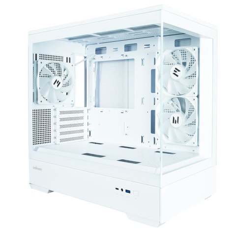 Obudowa Zalman P30 V2 MicroATX Mini Tower Biała z 3 Wentylatorami RGB