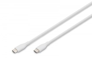 Digitus Kabel zasilający USB-C 1m 60W biały silikonowy
