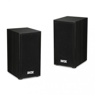 IZBOX Zestaw głośników IGLSP1B 2.0 czarne drewniane eleganckie