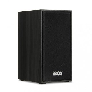 IZBOX Zestaw głośników IGLSP1B 2.0 czarne drewniane eleganckie