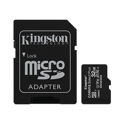 Karta pamięci Kingston microSD 32GB Canvas Select Plus 100MB/s A1 z adapterem