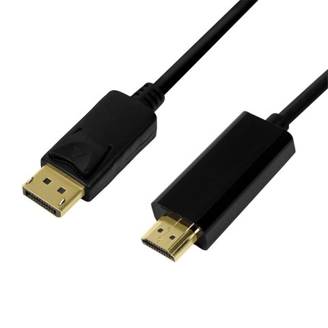 Kabel LogiLink DisplayPort 1.2 do HDMI 1.4 5m czarny wideo 4K