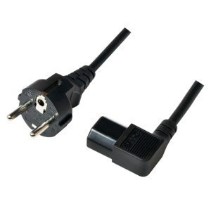 Kabel LogiLink Schuko męski do C13 żeński 3m zasilający czarny