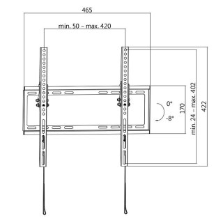 Uchwyt ścienny LogiLink LCD LED VESA 400x400 32-55 czarny