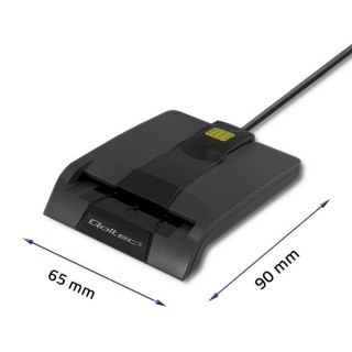Qoltec Czytnik Chipowych Kart ID SCR-0634 USB typu C do Tachografu