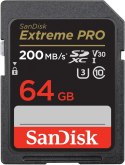 Karta pamięci SanDisk Extreme Pro SDXC 64GB 200 MB/s V30 UHS-I U3 do 4K UHD