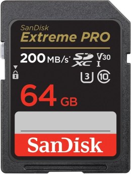 Karta pamięci SanDisk Extreme Pro SDXC 64GB 200 MB/s V30 UHS-I U3 do 4K UHD