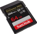 Karta pamięci SanDisk Extreme Pro SDXC 64GB 200 MB/s V30 UHS-I U3 do 4K UHD