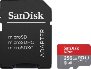 Karta microSD SanDisk Ultra 256GB 150MB/s A1 z adapterem SD