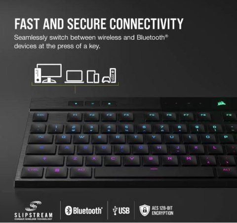 Klawiatura Corsair K100 RGB Air Wireless Ultra Thin Cherry MX bezprzewodowa