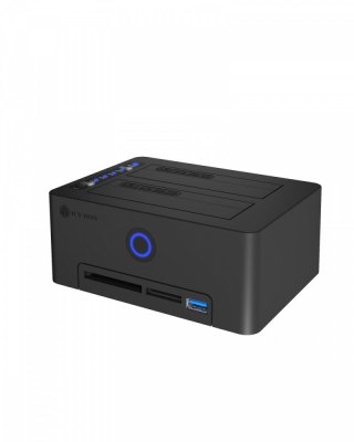 IcyBox Czytnik kart IB-1233CL-CR SSD HDD 2x 2,5 3,5 z klonowaniem